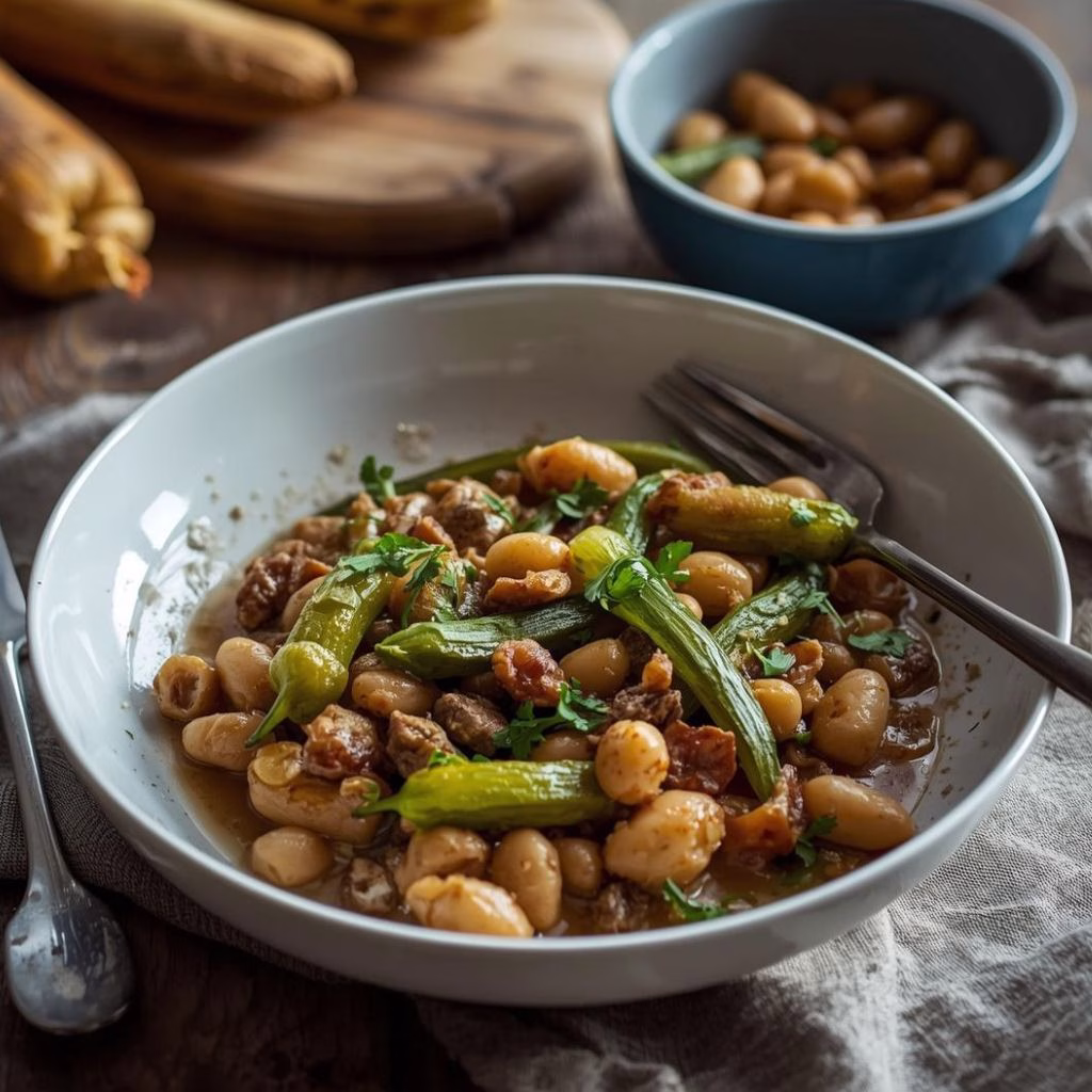 Slow-Cooked Courgettes & Creamy Butter Beans Recipe