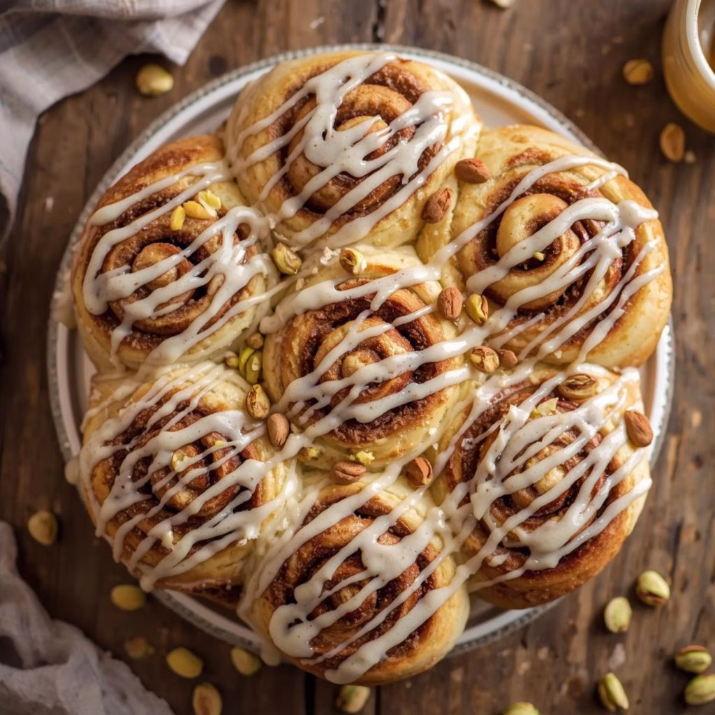 Small Batch Pistachio Cream Cinnamon Rolls Recipe