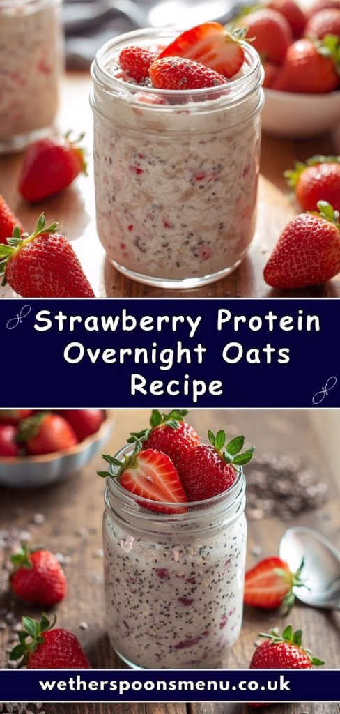Strawberry Protein Overnight Oats Recipe