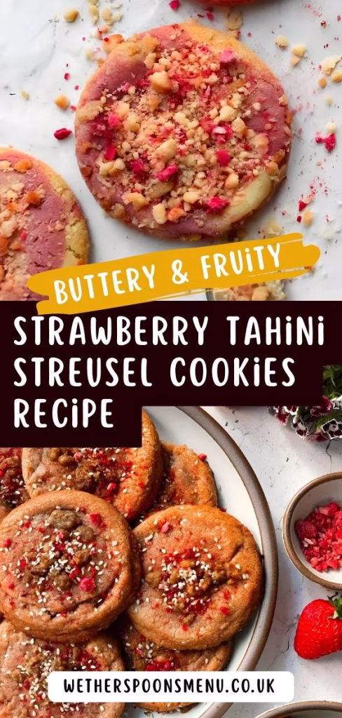Strawberry Tahini Streusel Cookies Recipe