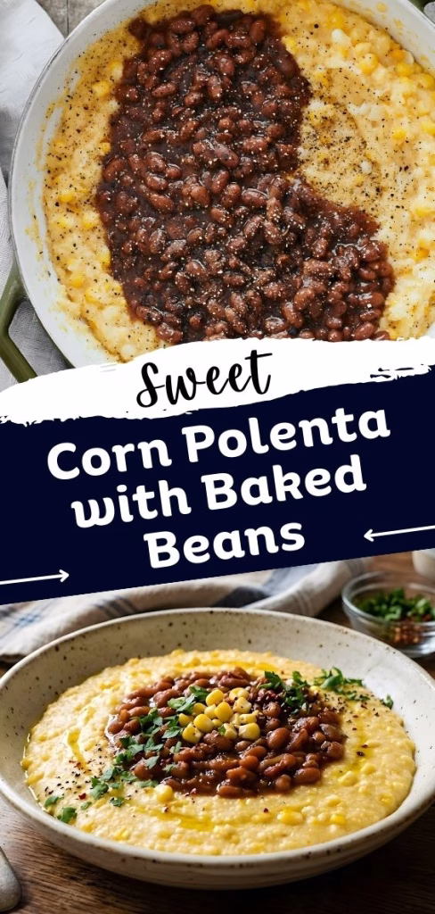 Sweet Corn Polenta with Baked Beans Recipe