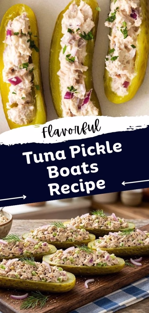 Tuna Pickle Boats Recipe
