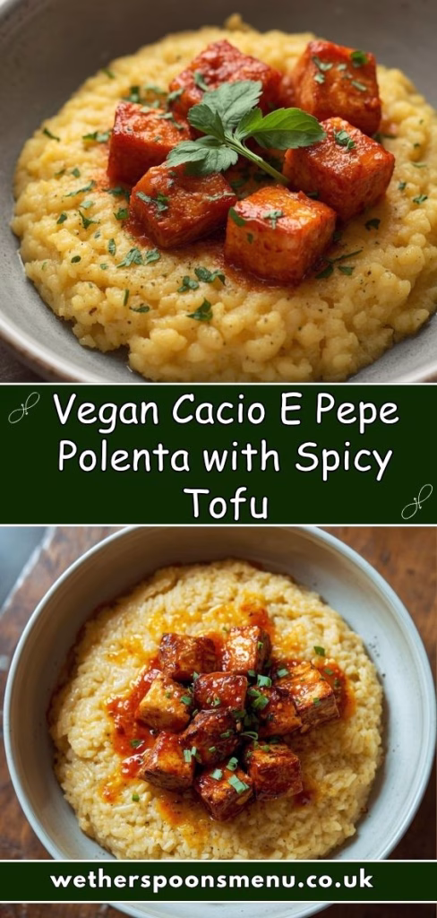 Vegan Cacio E Pepe Polenta with Spicy Tofu Recipe