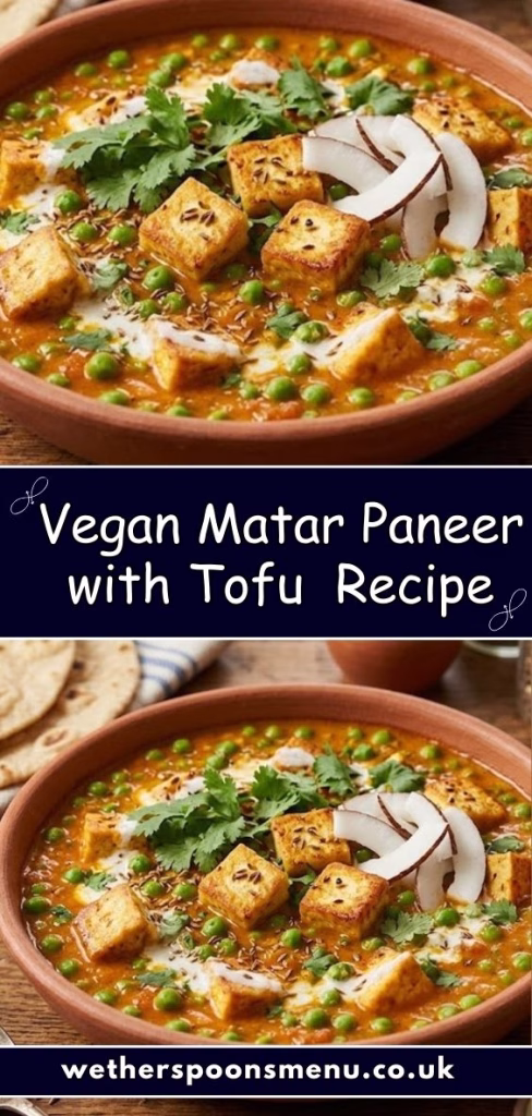 Vegan Matar Paneer with Tofu Recipe