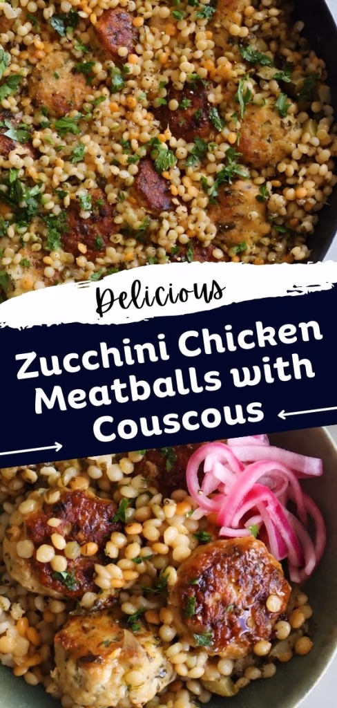 Zucchini Chicken Meatballs with Couscous Recipe