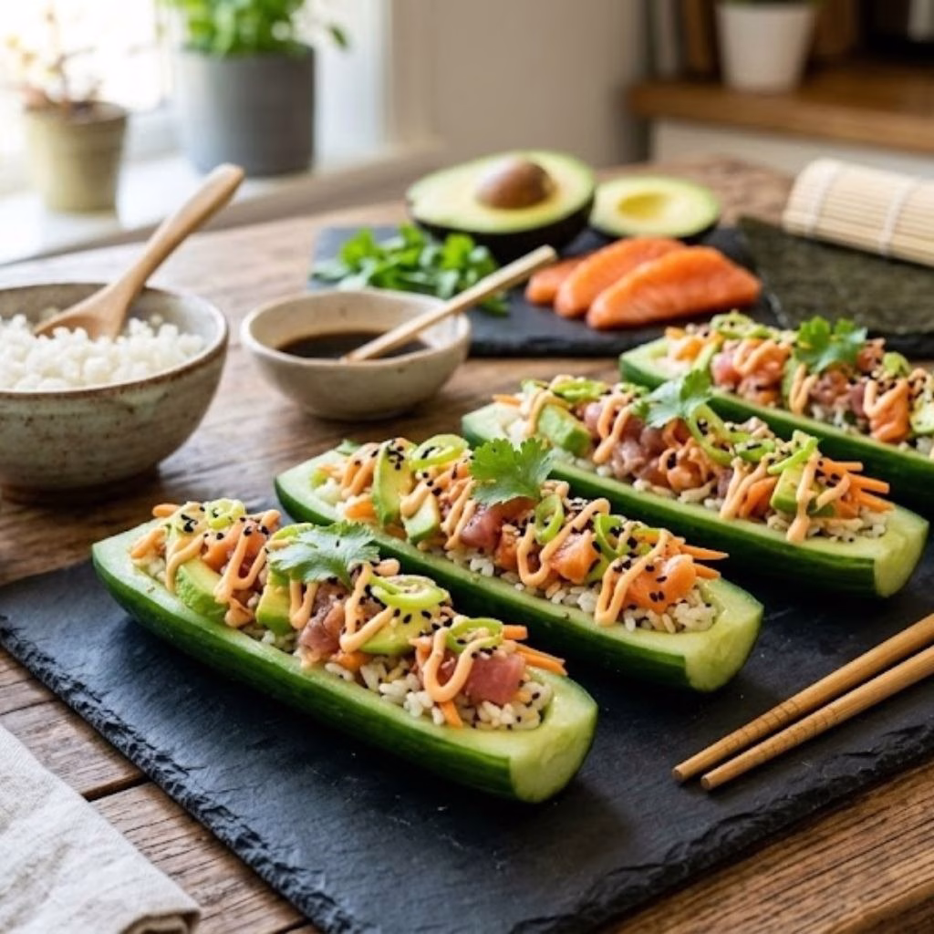 Cucumber Sushi Boats Recipe
