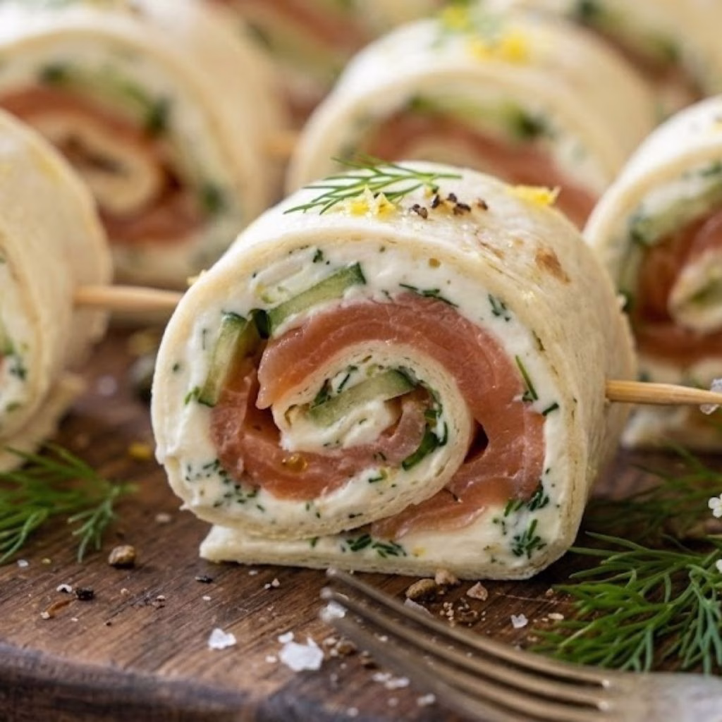 Easy Smoked Salmon Roll Ups Recipe