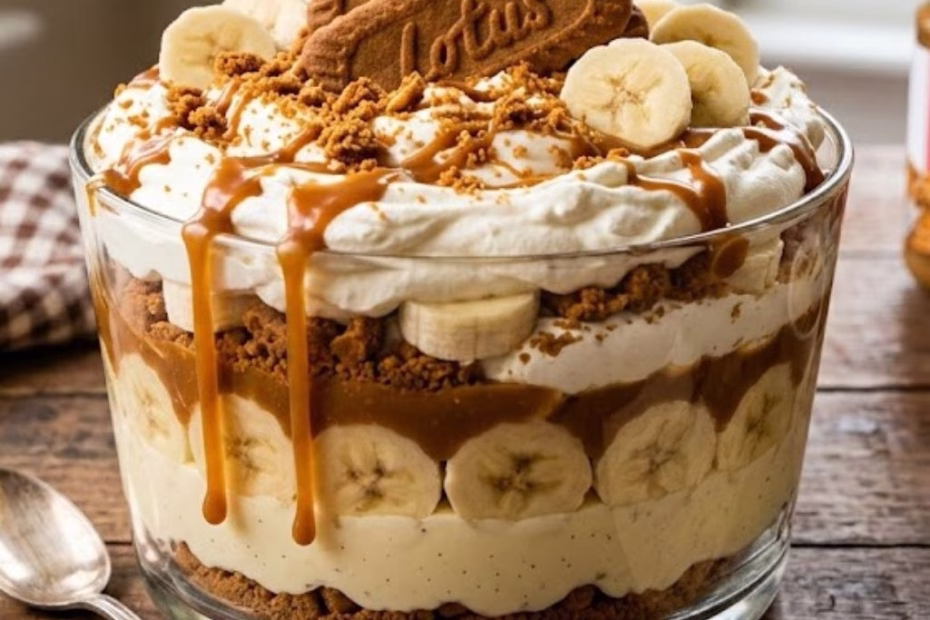 The Best Biscoff Banana Pudding with Caramel Recipe