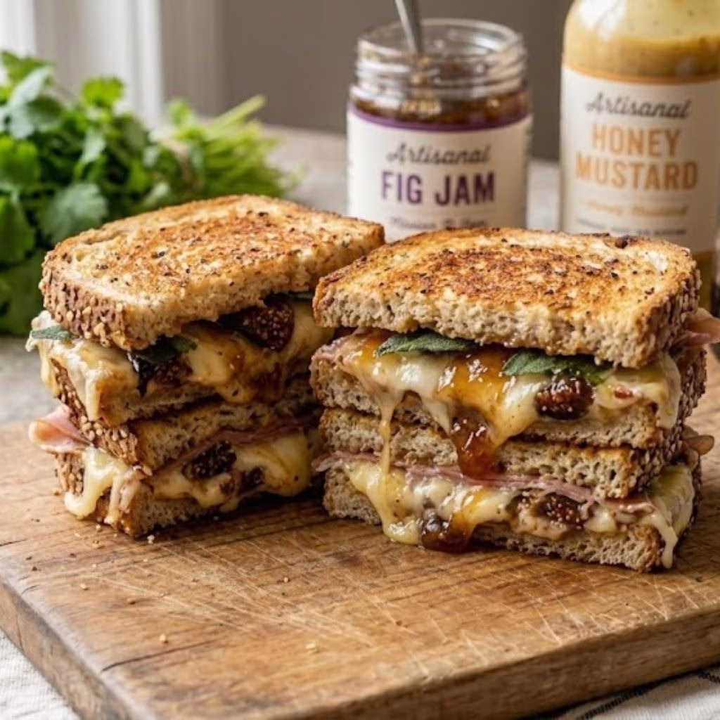 Grilled Fig Jam Sandwich Melt Recipe