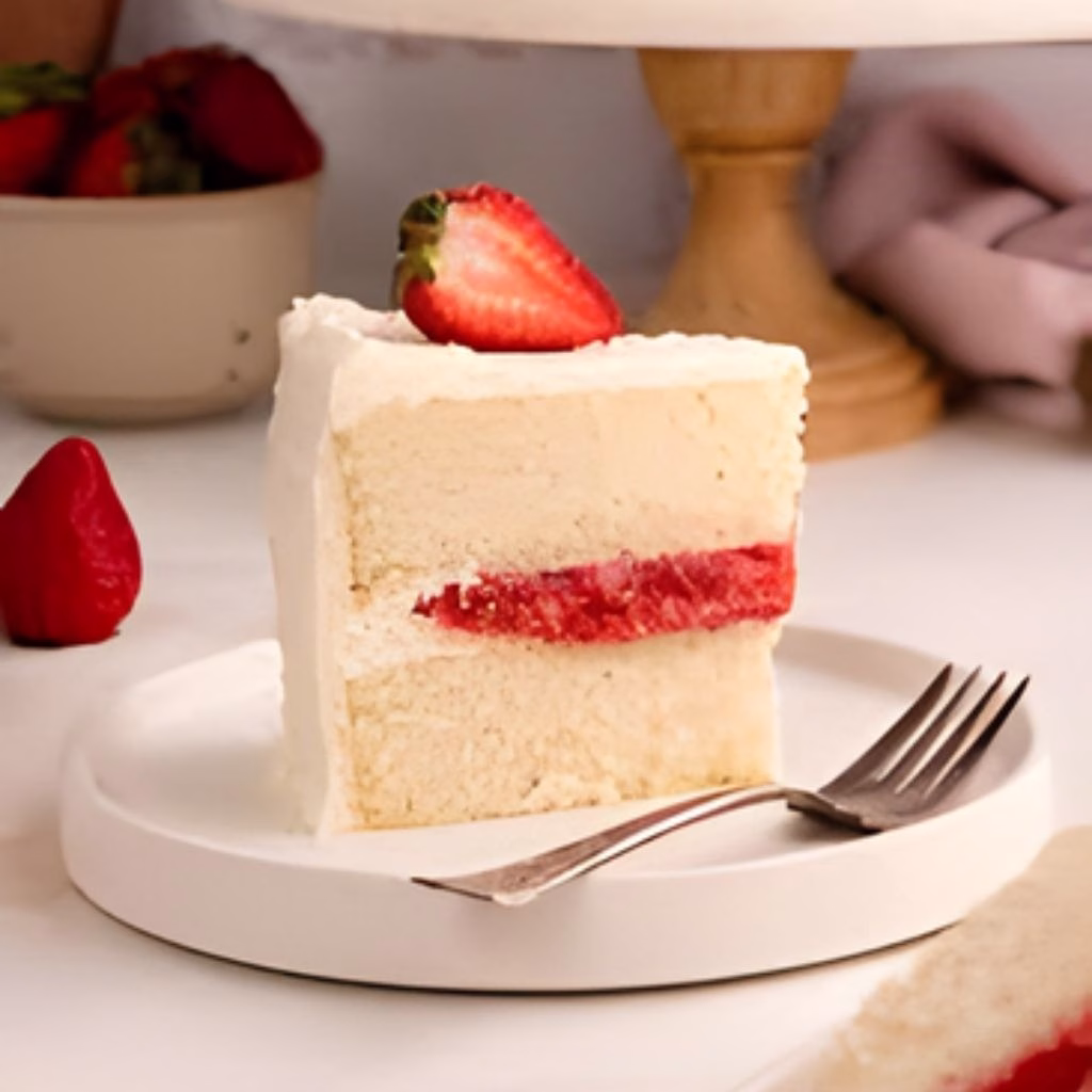 Vanilla Bean Layer Cake with Strawberry Cream Cheese Frosting Recipe