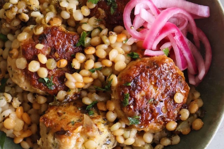 Zucchini Chicken Meatballs with Couscous Recipe