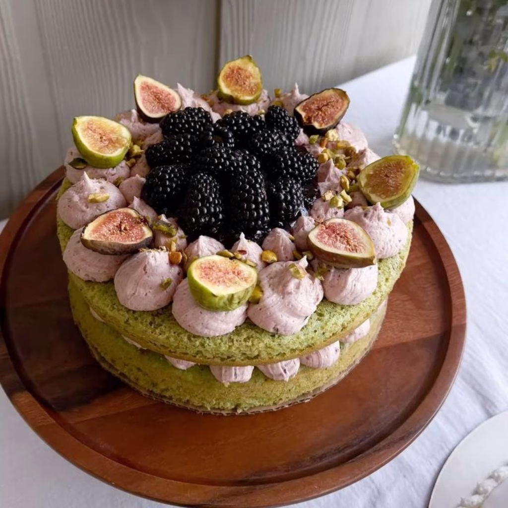 Pistachio and Blackberry Olive Oil Cake Recipe