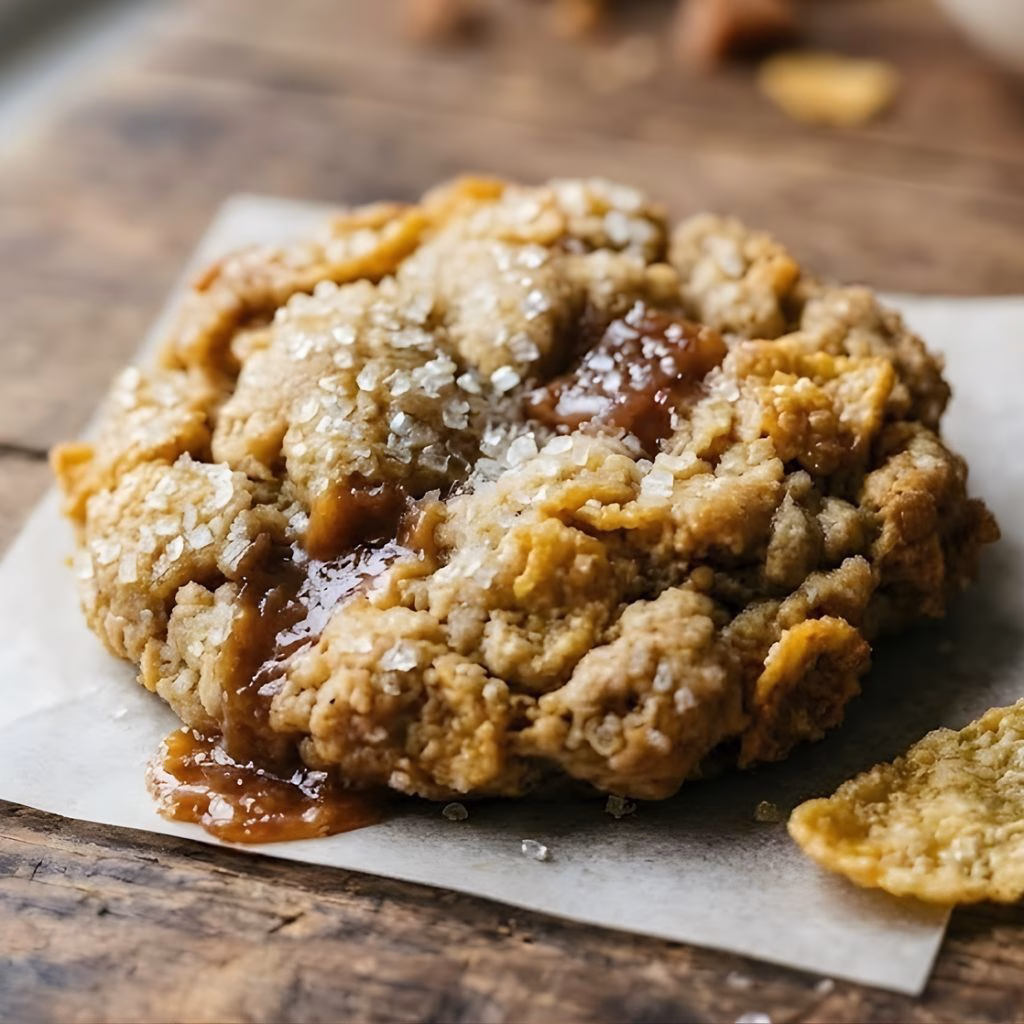 Sparkly Crunchy Cornflake Toffee Cookies