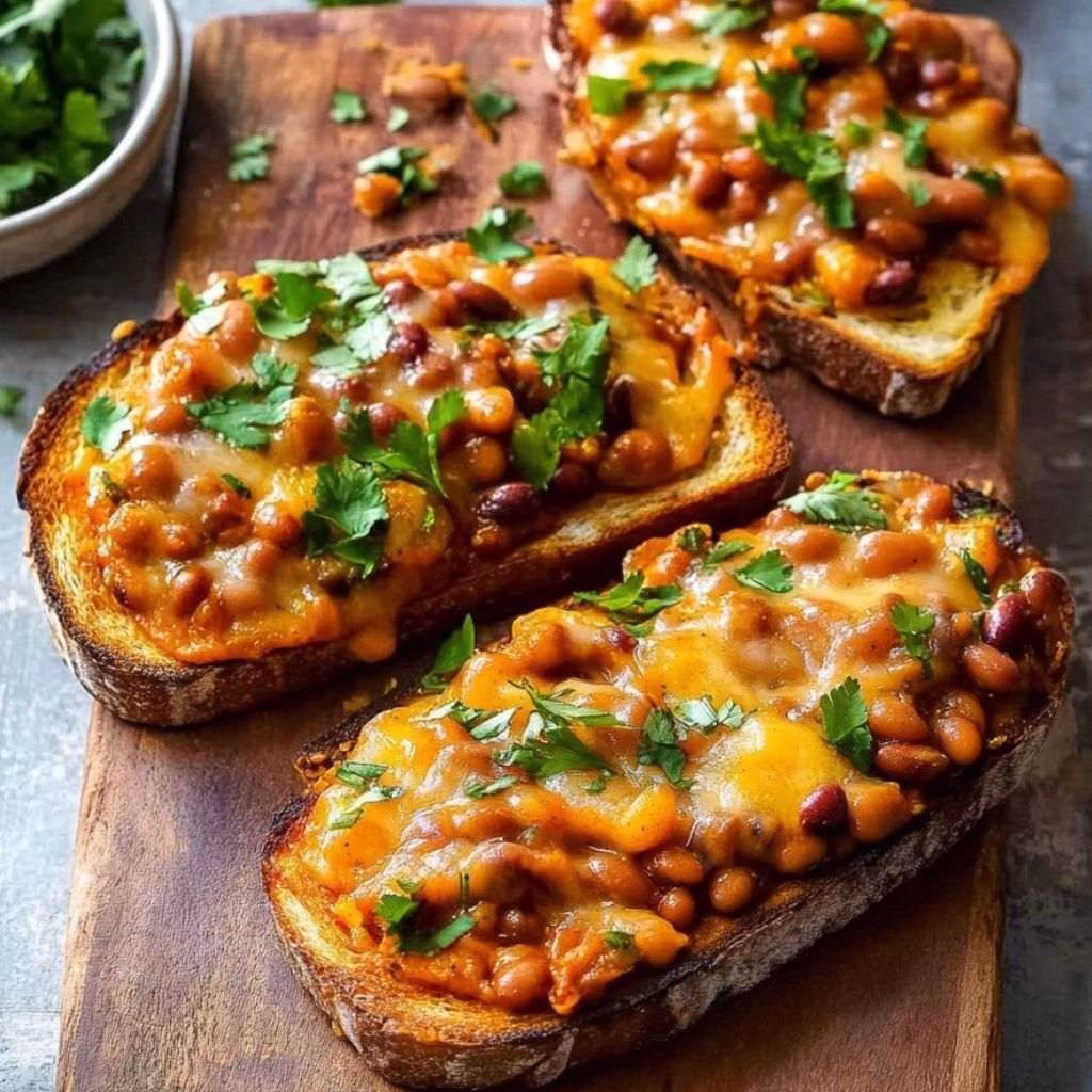 Cheesy Curried Beans on Toast Recipe