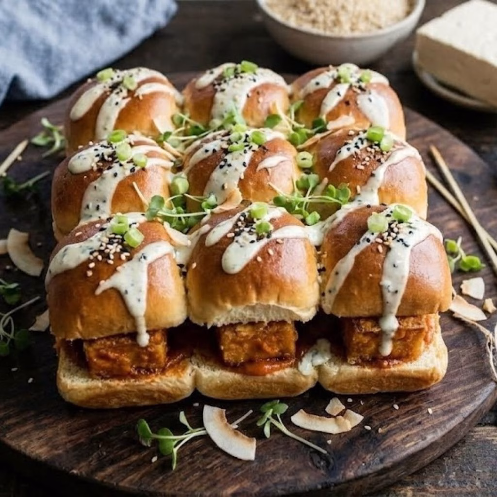 Pull-Apart Buffalo Tofu Sliders Recipe 