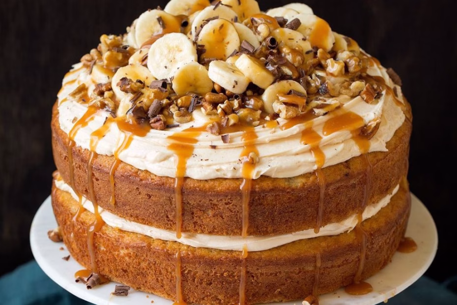Salted Caramel Banana Cake