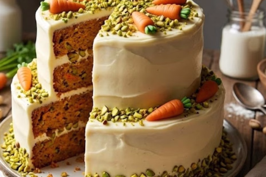 Moist Pistachio Carrot Cake Recipe