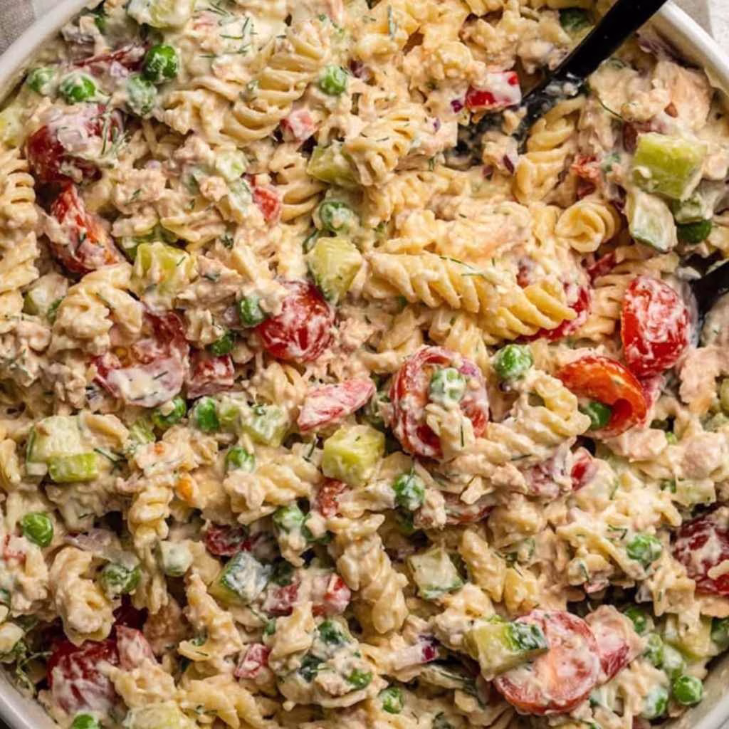 High Protein Tuna Pasta Salad Recipe