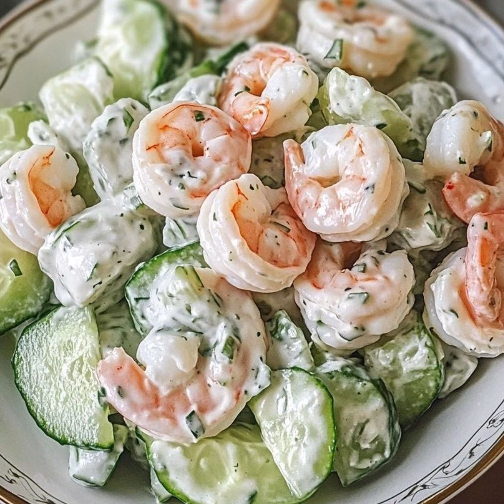 Creamy Cucumber Shrimp Salad Recipe