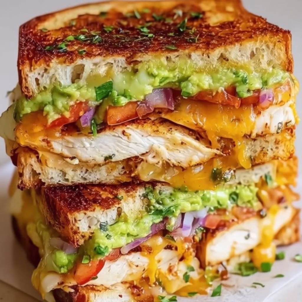 Creamy Chicken Avocado Melt Sandwich Recipe