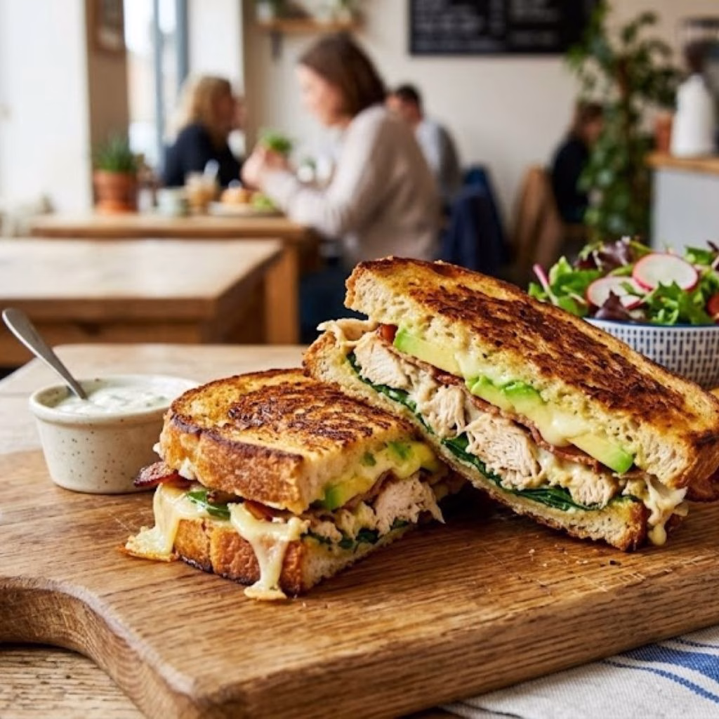 Creamy Chicken Avocado Melt Sandwich Recipe