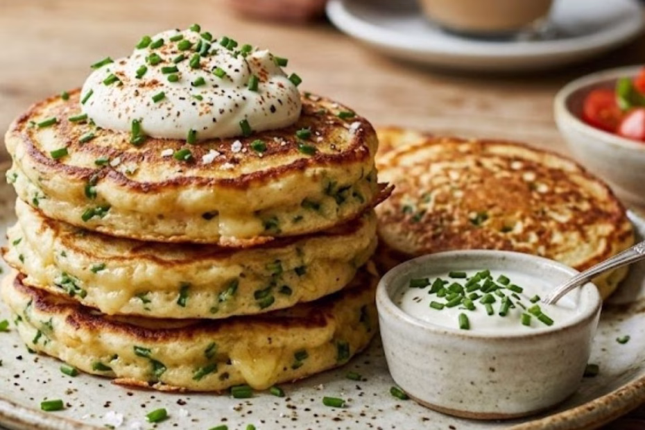 Cheese & Chive Pancakes Recipe 