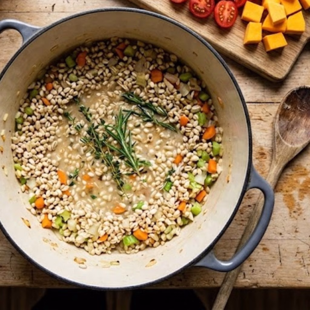 Pearl Barley Vegetable Risotto Recipe