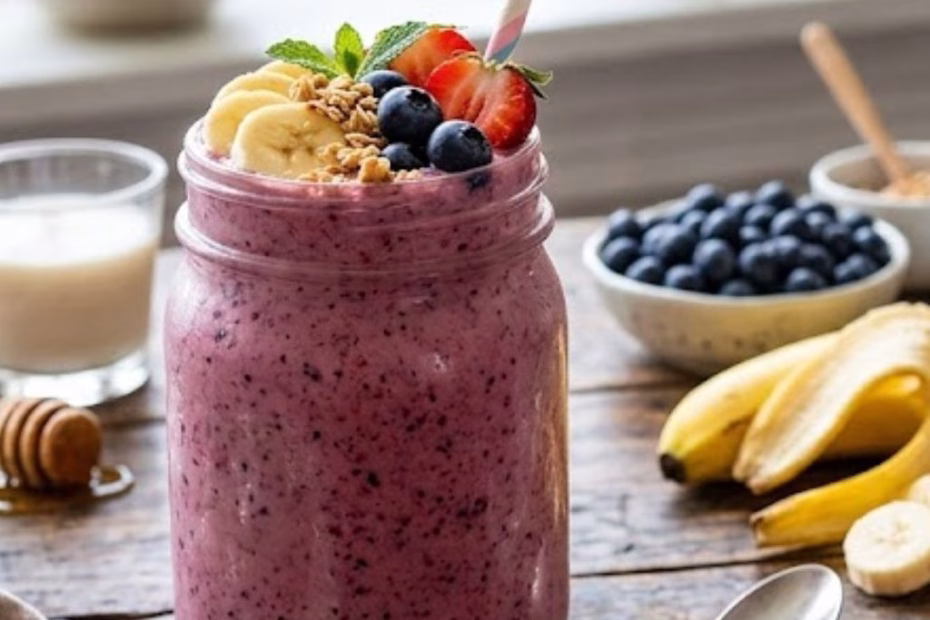Banana Strawberry Blueberry Smoothie Recipe
