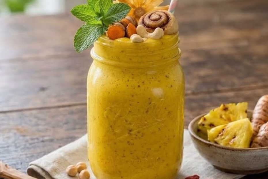 Protein Pineapple Turmeric Smoothie Recipe