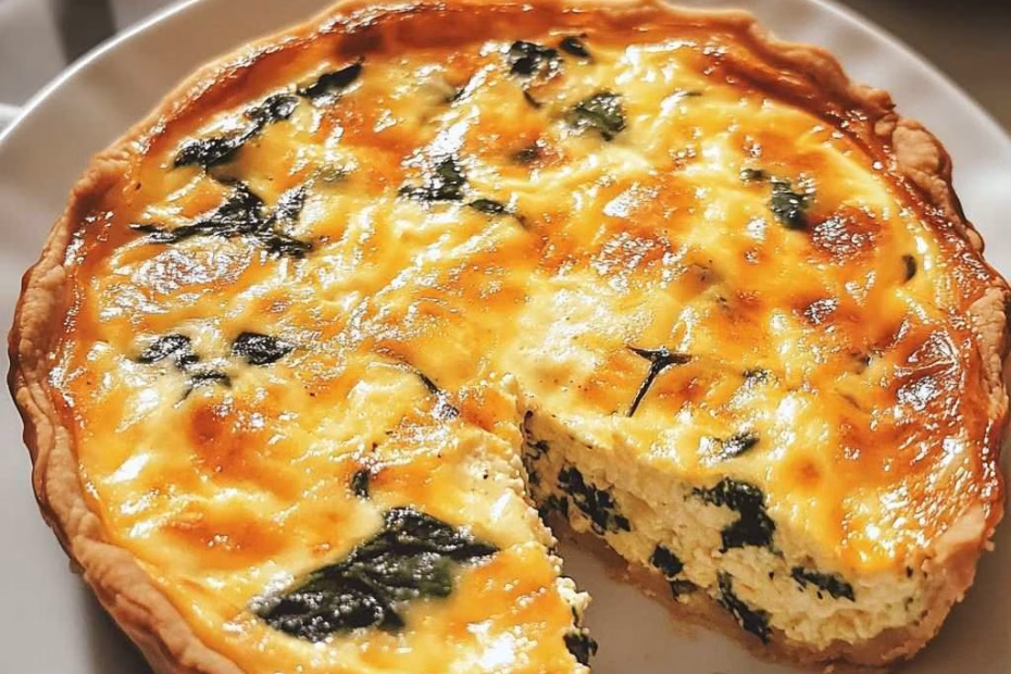 Cottage Cheese & Spinach Crustless Quiche Recipe