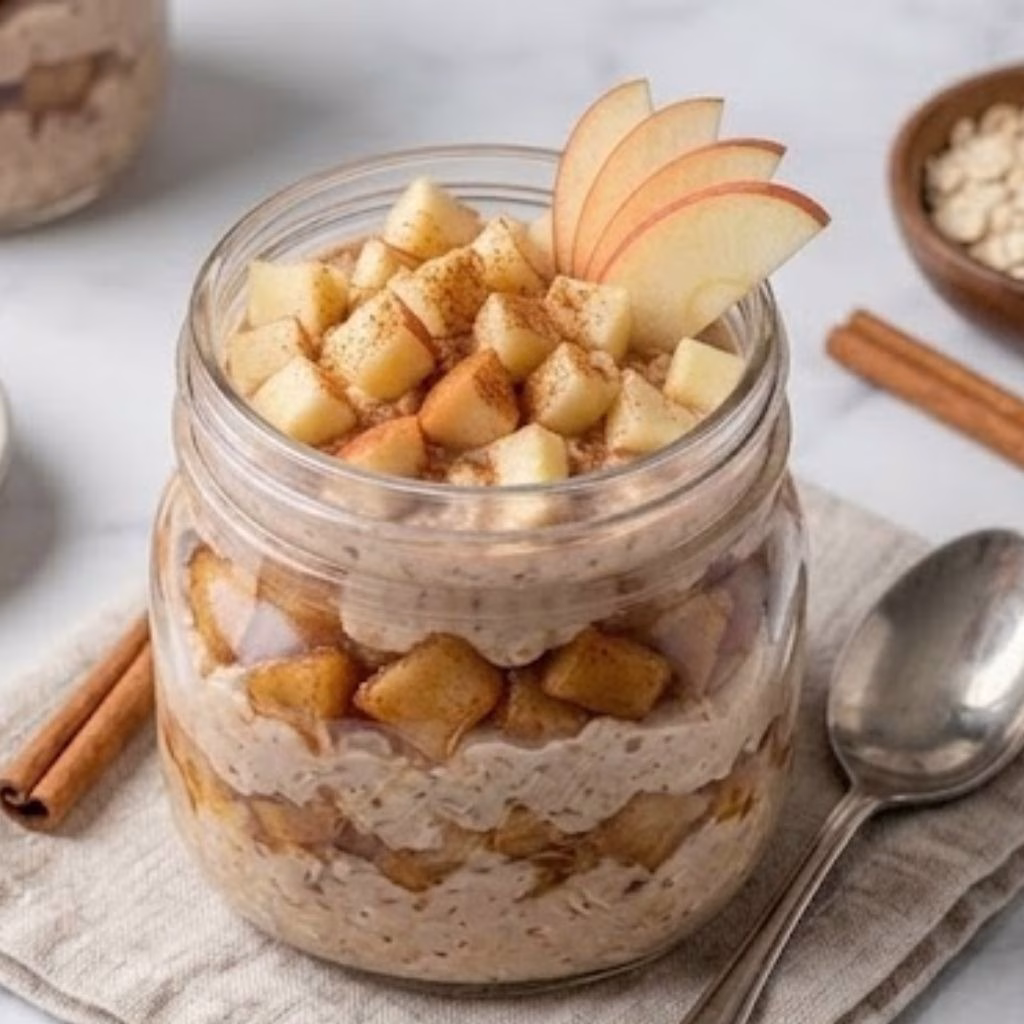Apple Cinnamon Protein Overnight Oats Recipe