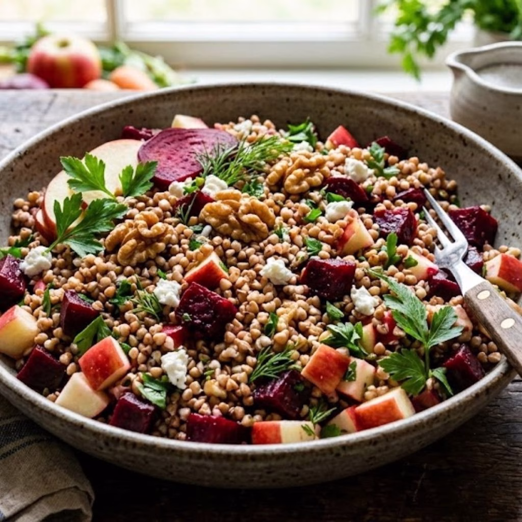 Buckwheat Salad With Beets & Apples Recipe