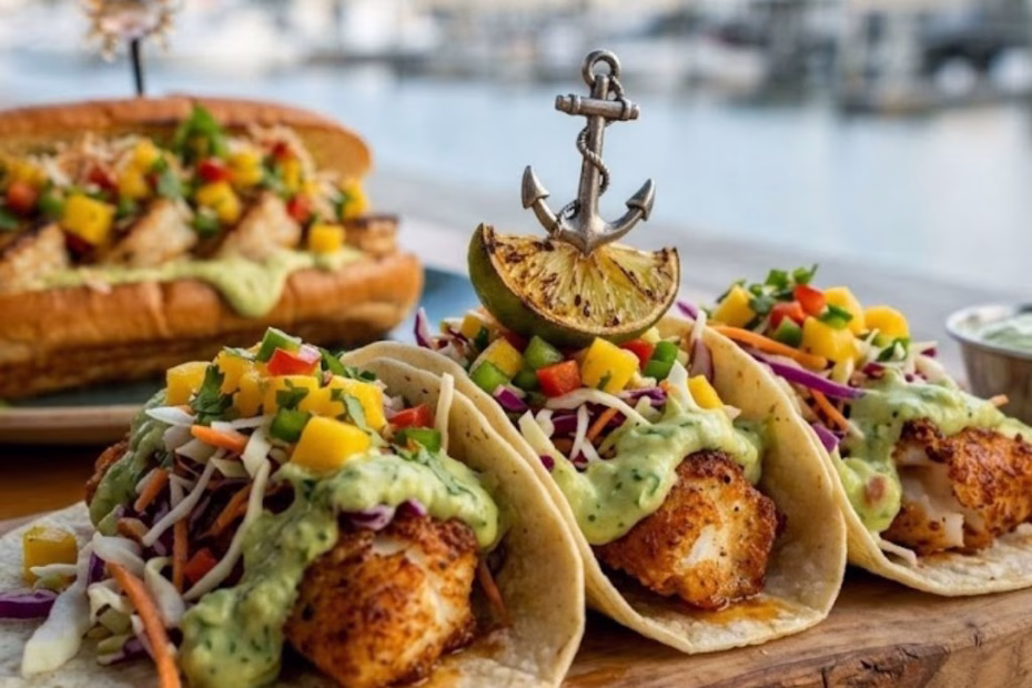Air Fryer Fish Tacos with Creamy Avocado Salsa Recipe