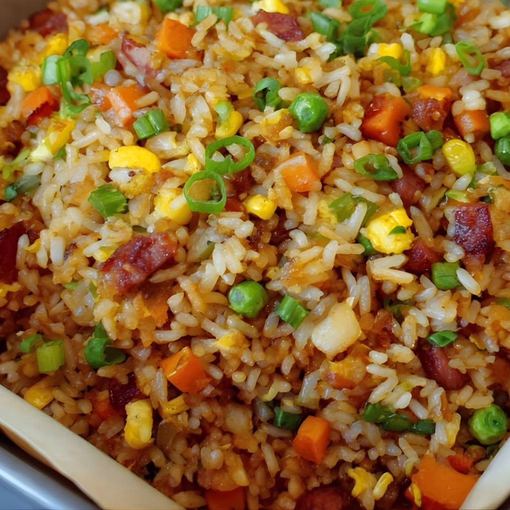 Crispy Air Fryer Fried Brown Rice Recipe