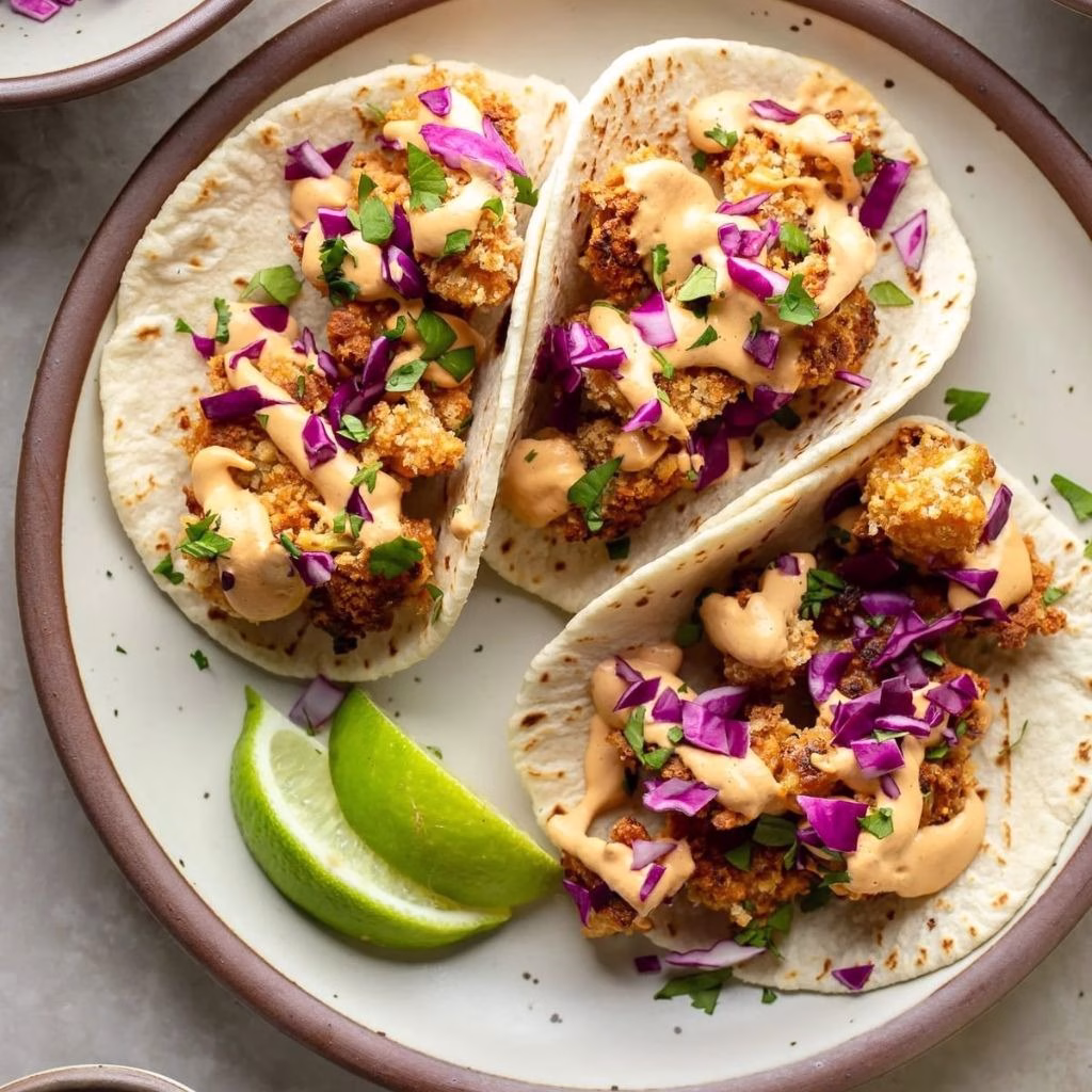 Crispy Air Fryer Cauliflower Tacos Recipe