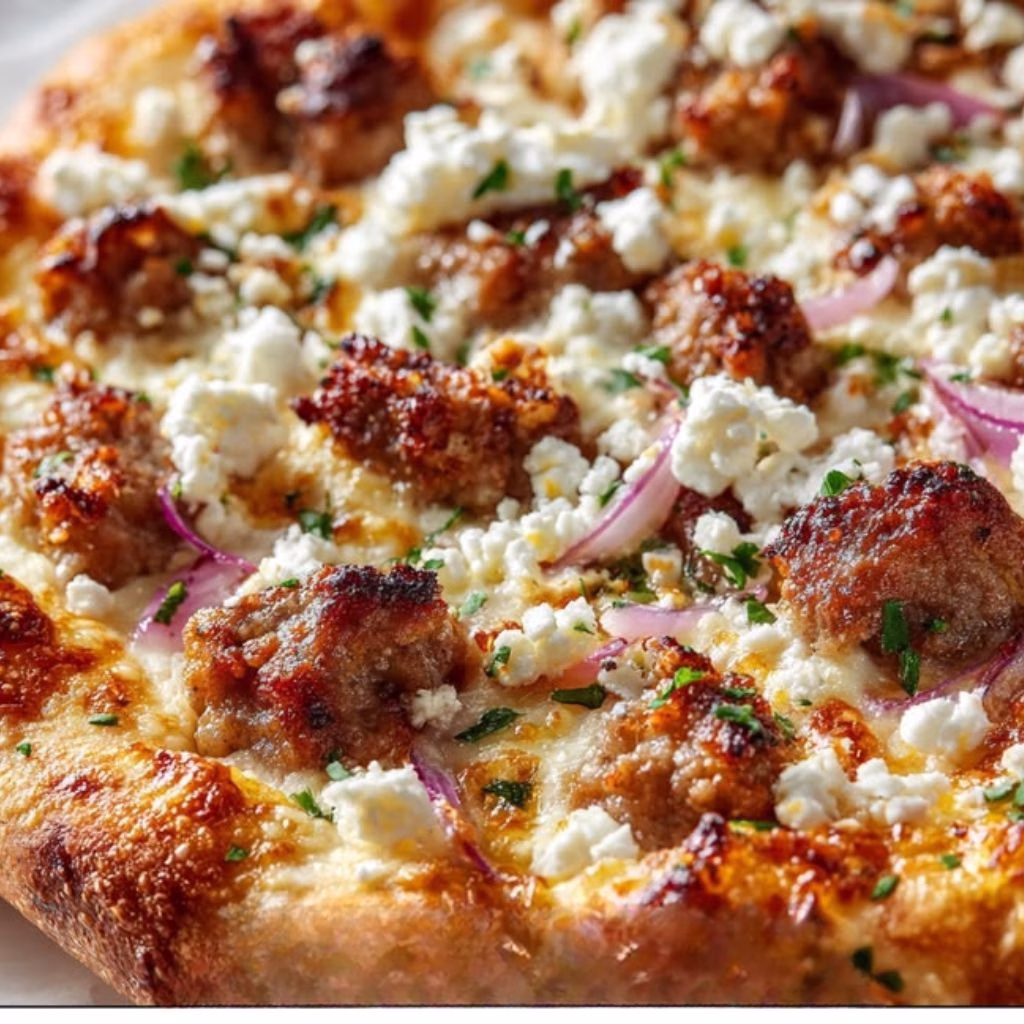 Hot Sausage Feta Honey Pizza Recipe
