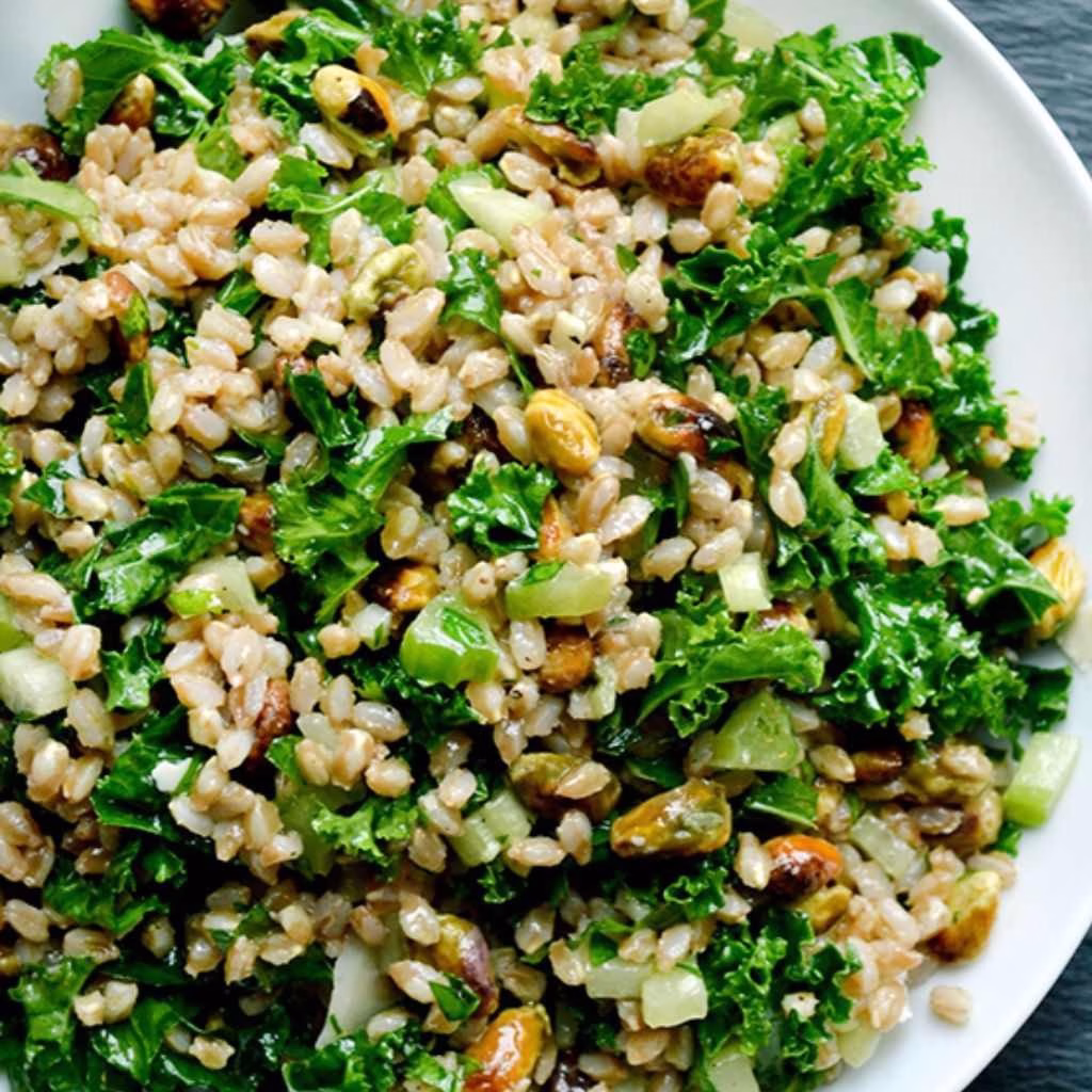 Farro, Kale & Pistachio Salad Recipe