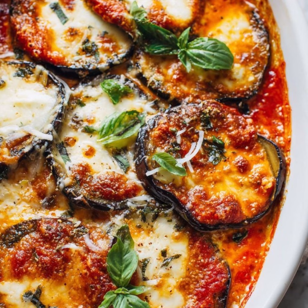 Easy Aubergine Lentil Parmigiana Recipe