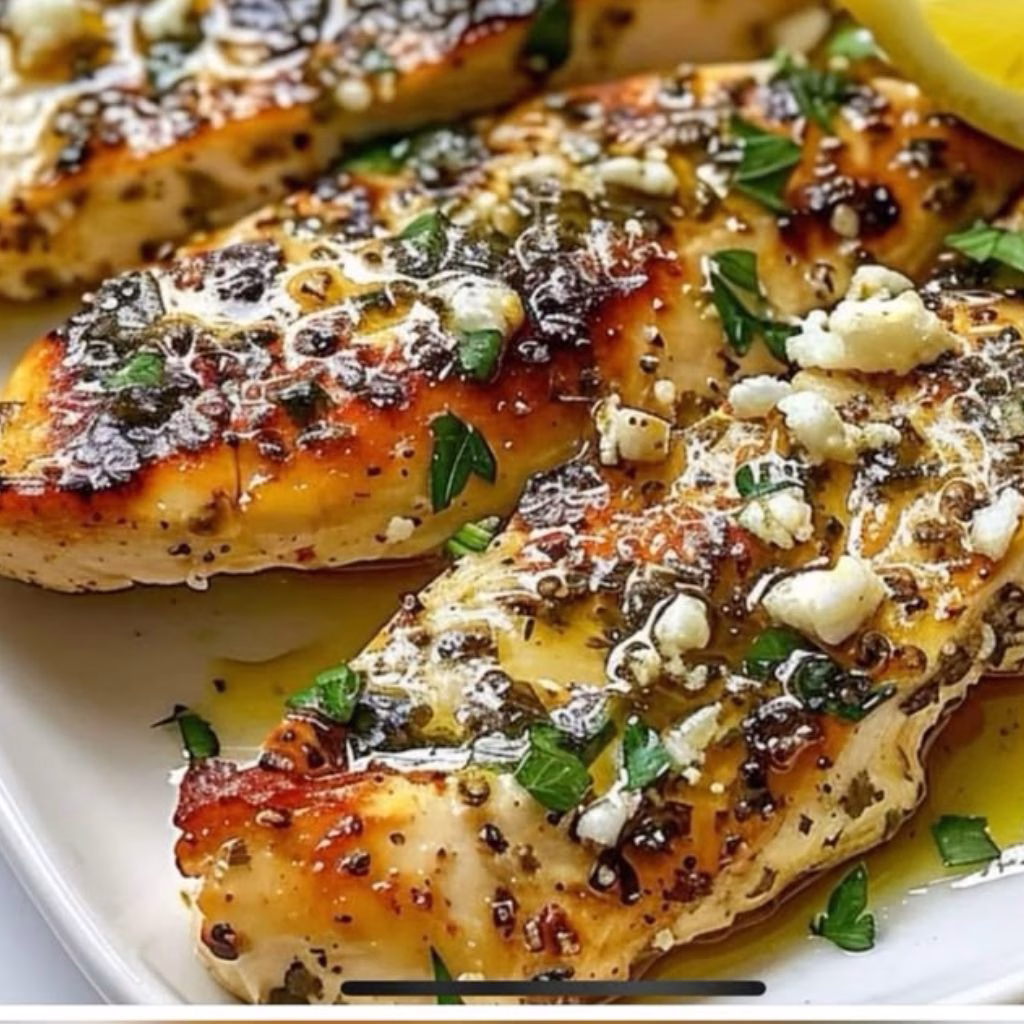 Greek Chicken with Lemon and Feta Recipe