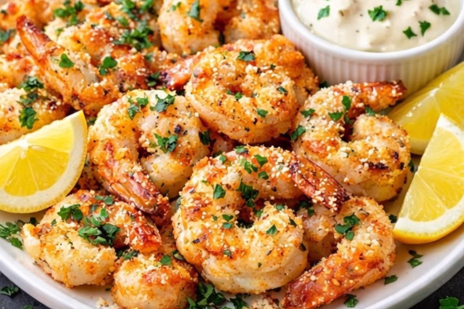 Air Fryer Garlic Parmesan Shrimp Recipe