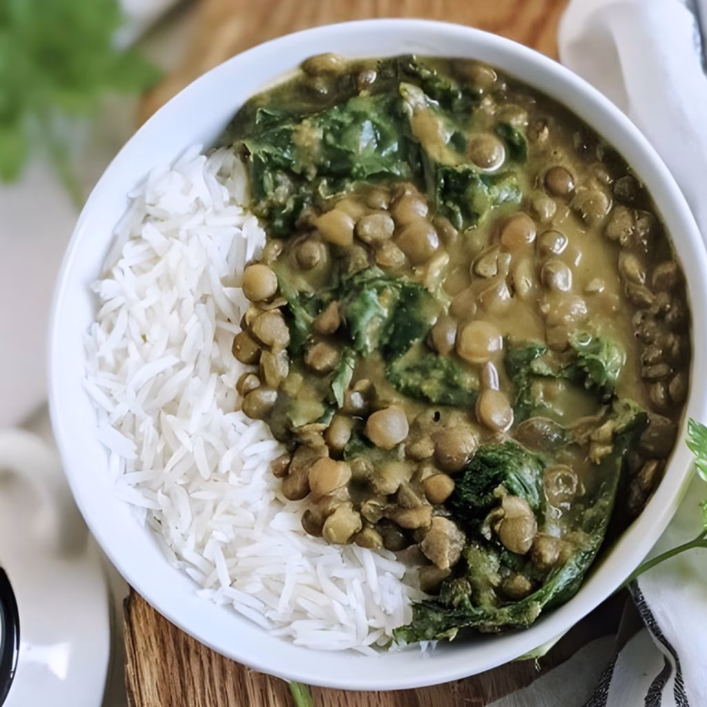 Curried Lentils with Kale & Coconut Milk Recipe