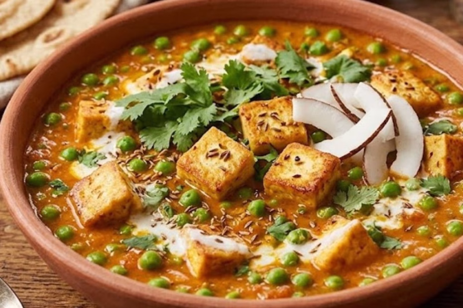 Vegan Matar Paneer with Tofu Recipe