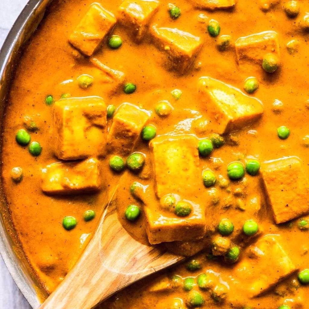 Vegan Matar Paneer with Tofu Recipe
