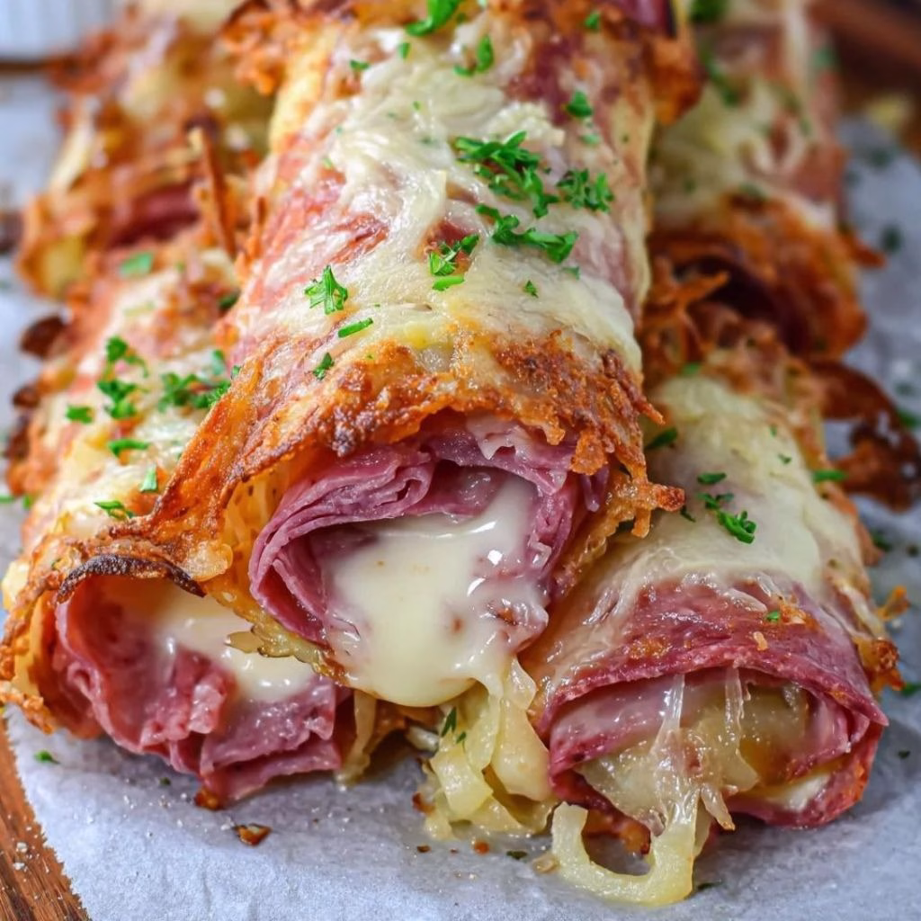 Keto Crispy Reuben Roll-Ups Recipe
