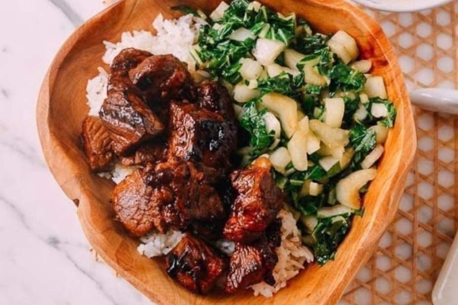 Steak Bites with Miso Ginger Dressing Recipe