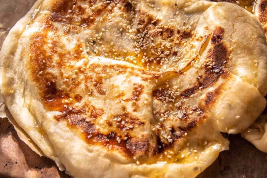Sesame Gouda Stuffed Naan with Honey Recipe