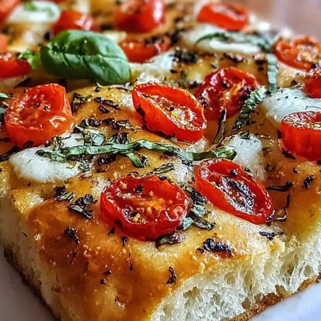 Margherita Pizza Focaccia Recipe