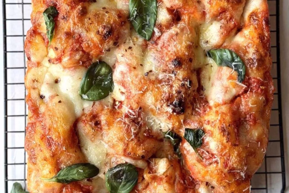 Margherita Pizza Focaccia Recipe