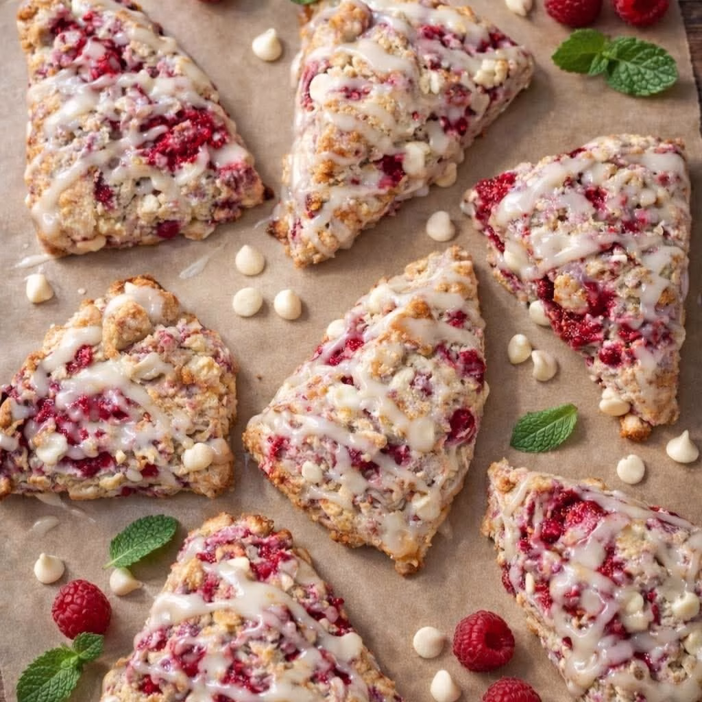 Flaky Raspberry Scones Recipe