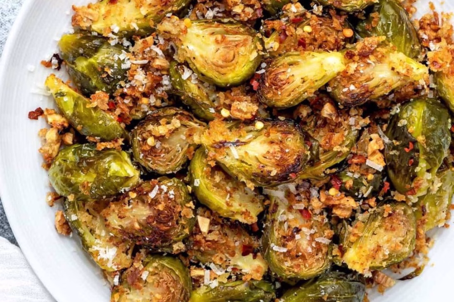 Garlic Parmesan Roasted Brussels Sprouts Recipe